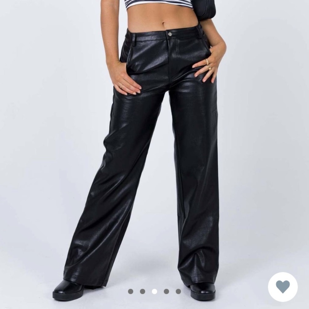 Princes Polly Ashlea PU Pants Black